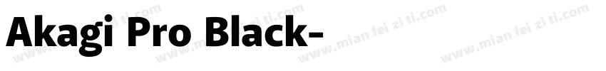 Akagi Pro Black字体转换